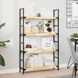 Vidaxl wandschappen 2 st zwevend 80x20x4 cm onbehandeld acaciahout