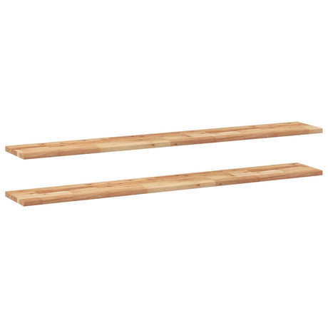 Vidaxl wandschappen 2 st zwevend olieafwerking 120x20x2 cm acaciahout