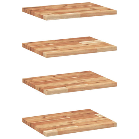 Vidaxl wandschappen 4 st zwevend olieafwerking 60x30x2 cm acaciahout