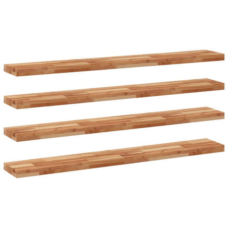 Vidaxl wandschappen 4 st zwevend olieafwerking 140x20x4 cm acaciahout