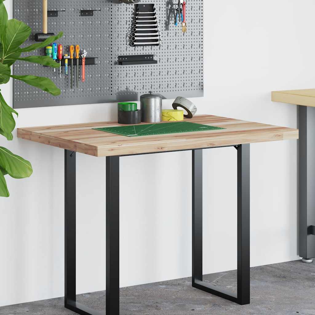 Vidaxl bureaublad 100x70x4 cm onbehandeld massief acaciahout