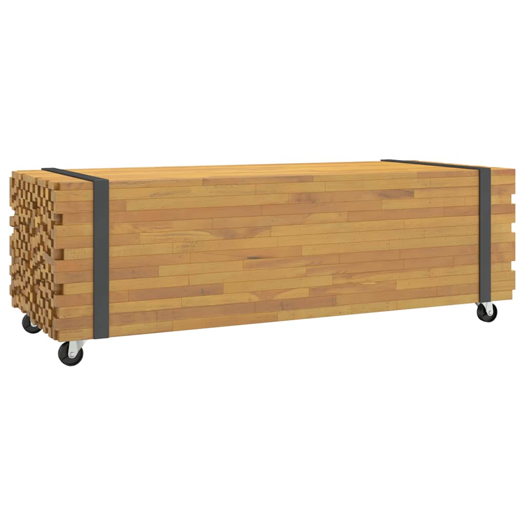 Vidaxl salontafel 110x45x35 cm massief teakhout