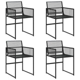 Vidaxl tuinstoelen 4 st poly rattan zwart