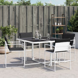 Vidaxl tuinstoelen 4 st met kussens staal en textileen wit