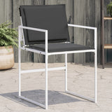 Vidaxl tuinstoelen 4 st met kussens staal en textileen wit