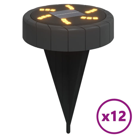 Lampy gruntowe Vidaxx 12 sztuk solarne z kolcami uziemiającymi, ciepła biel