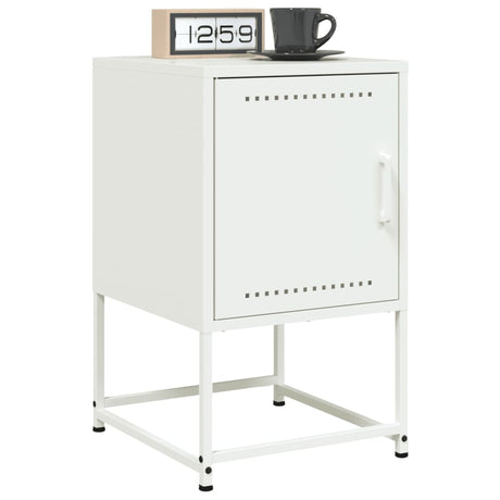 Vidaxl nachtkastjes 2 st 36x39x60,5 cm staal wit