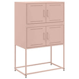 Vidaxl dressoir 68,5x38,5x107 cm staal roze