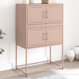Vidaxl dressoir 68,5x38,5x107 cm staal roze