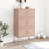 Vidaxl dressoir 68,5x38,5x123,5 cm staal roze