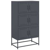 Vidaxl dressoir 68,5x38,5x123,5 cm staal antracietkleurig