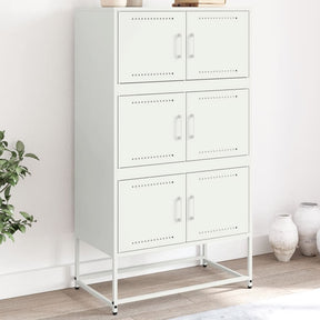 Vidaxl dressoir 68,5x38,5x123,5 cm staal wit