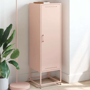 Vidaxl hoge kast 36x39x123 cm staal roze