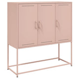 Vidaxl hoge kast 100,5x39x107 cm staal roze