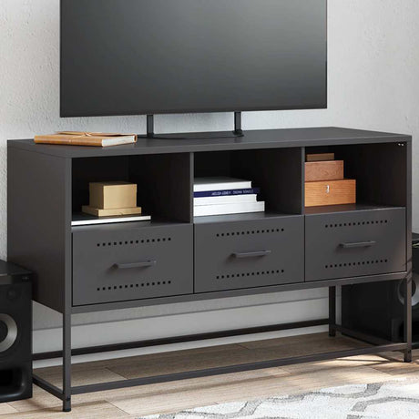 Vidaxl tv-meubel 100,5x39x60,5 cm staal zwart