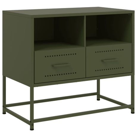 Vidaxl tv-meubel 68x39x60,5 cm staal olijfgroen