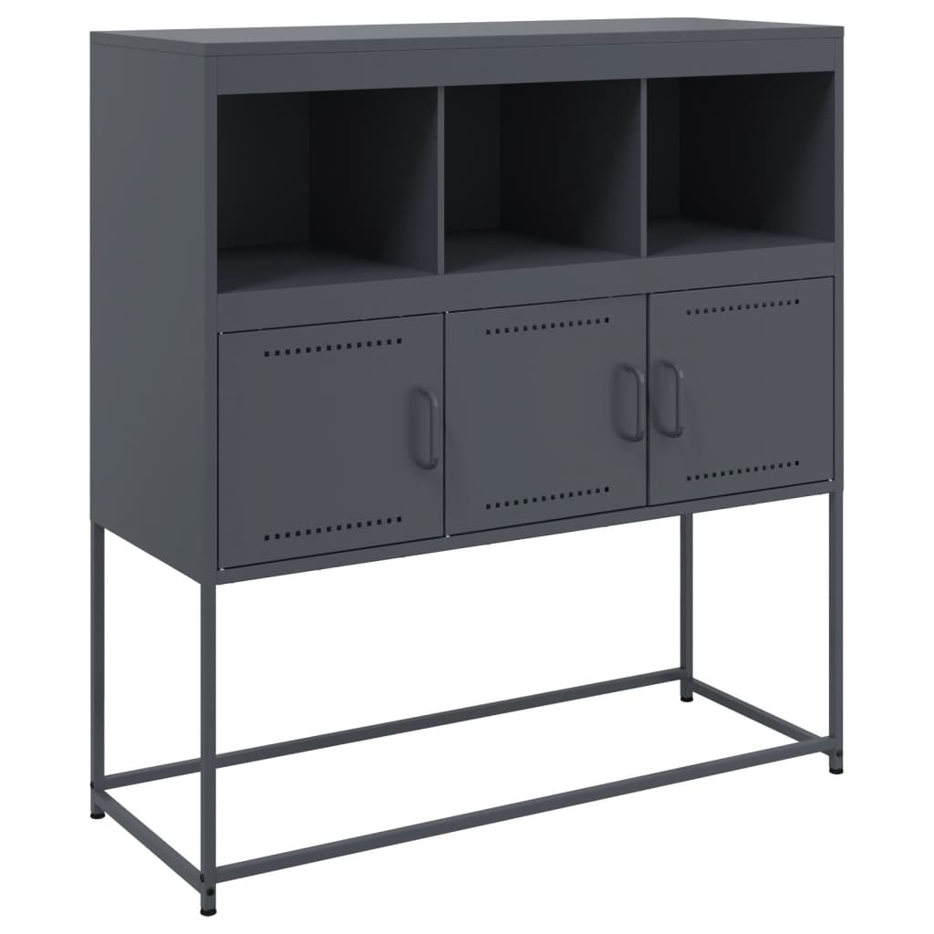 Vidaxl dressoir 100,5x39x107 cm staal antracietkleurig