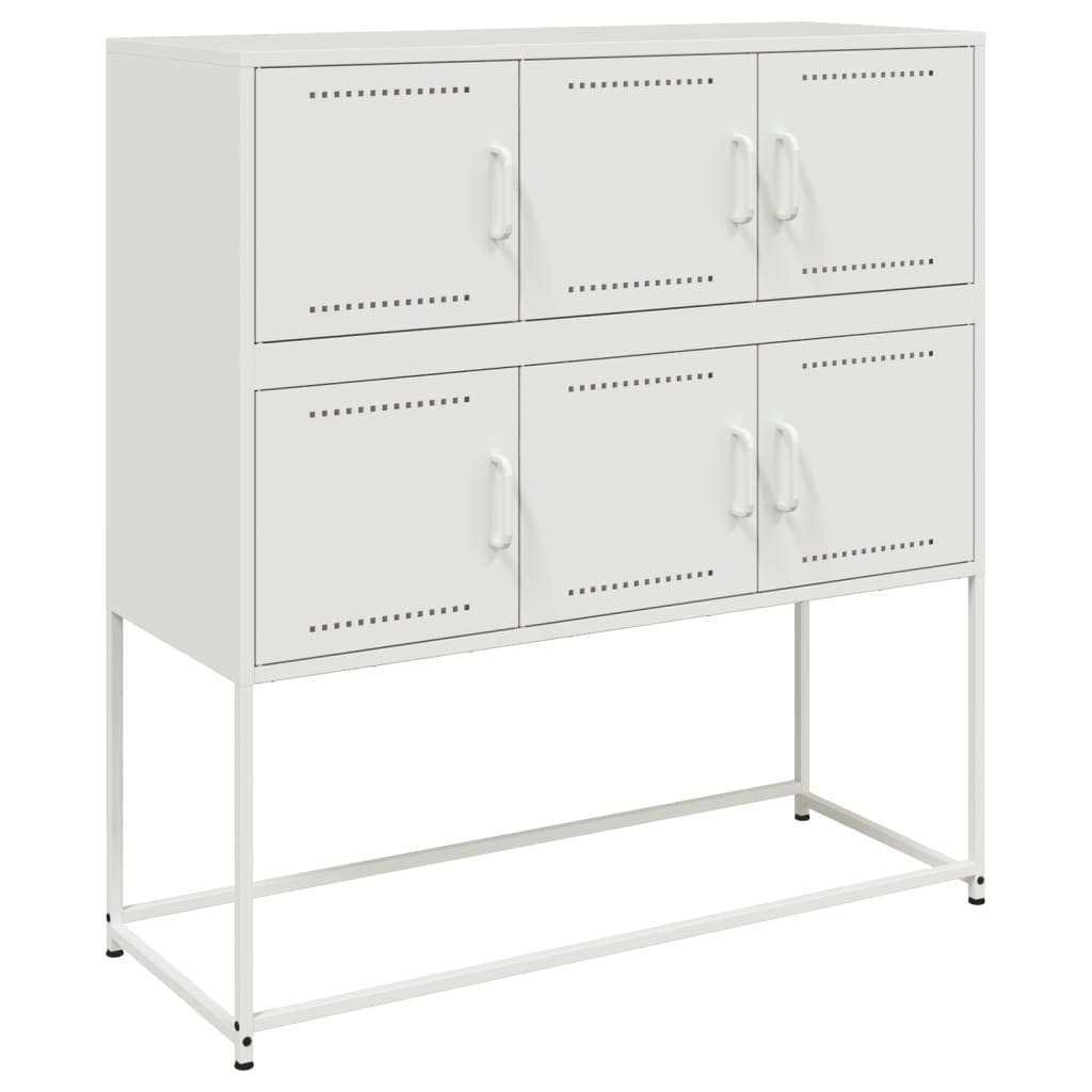 Vidaxl dressoir 100,5x39x107 cm staal wit