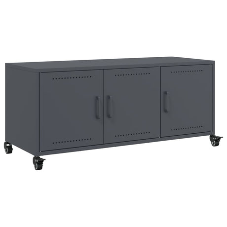 Vidaxl tv-meubel 100,5x39x43,5 cm staal antracietkleurig