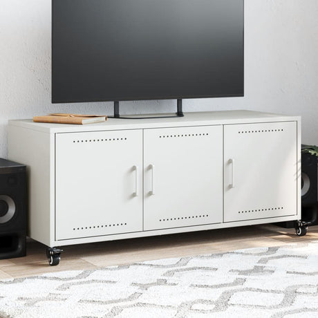 Vidaxl tv-meubel 100,5x39x43,5 cm staal wit