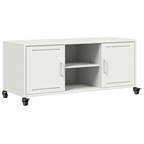Vidaxl tv-meubel 100,5x39x43,5 cm staal wit