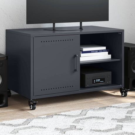 Vidaxl tv-meubel 68x39x43,5 cm staal antracietkleurig