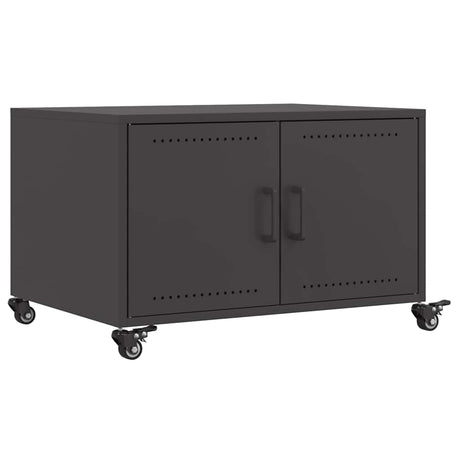 Vidaxl salontafel 68x50x43,5 cm staal zwart