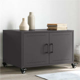 Vidaxl salontafel 68x50x43,5 cm staal zwart