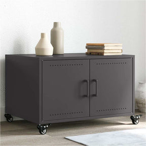 Vidaxl salontafel 68x50x43,5 cm staal zwart