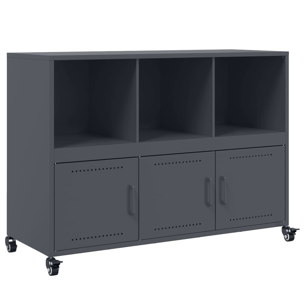 Vidaxl dressoir 100,5x39x72 cm staal antracietkleurig