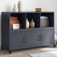 Vidaxl dressoir 100,5x39x72 cm staal antracietkleurig