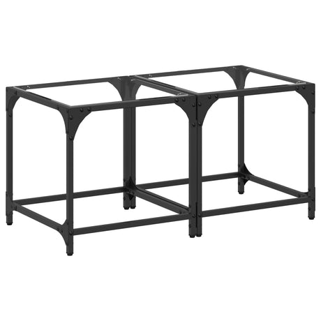 Vidaxl salontafels 2 st met transparant glazen blad 40x40x40 cm staal