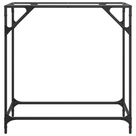 Vidaxl wandtafel met transparant glazen blad 80x35x81 cm staal