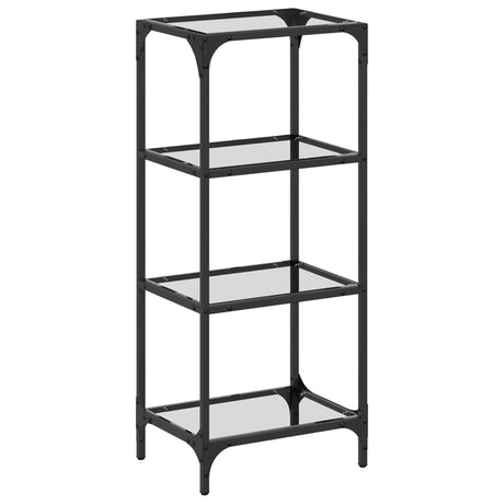 Regał magazynowy Vidaxx z przezroczystym szklanym blatem, stal 40x30x95 cm