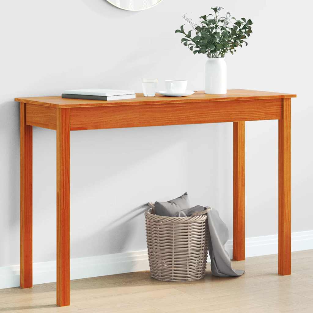Vidaxl wandkast 110x40x75 cm massief grenenhout wasbruin