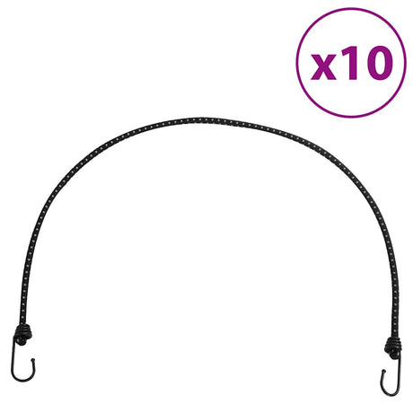Gumy napinające Vidaxl z odblaskowymi paskami i haczykami 10 szt. 100 cm