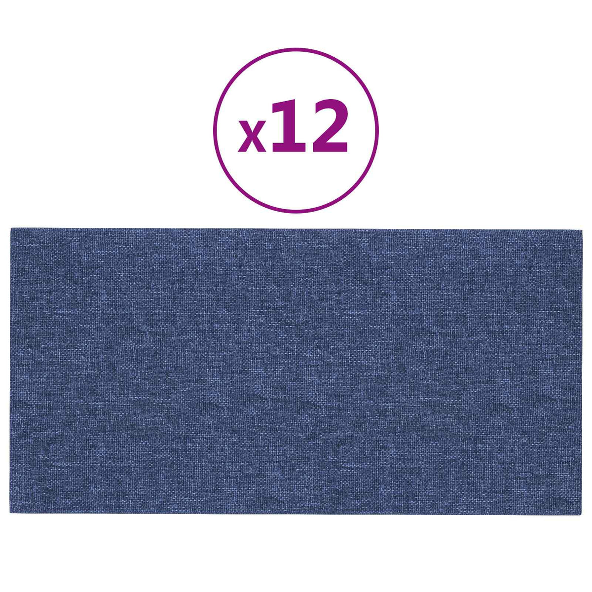 Vidaxl wandhoofdbord 12 st 30 x 15 cm blauw stof