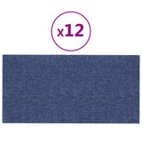 Vidaxl wandhoofdbord 12 st 30 x 15 cm blauw stof