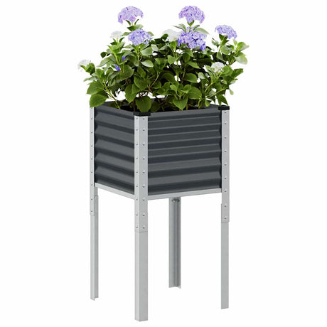 Donica Vidaxx antracytowa, stalowa, 45x45x88 cm