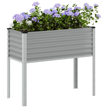 Sadzarka Vidaxx 100x45x90 cm stalowo-szara