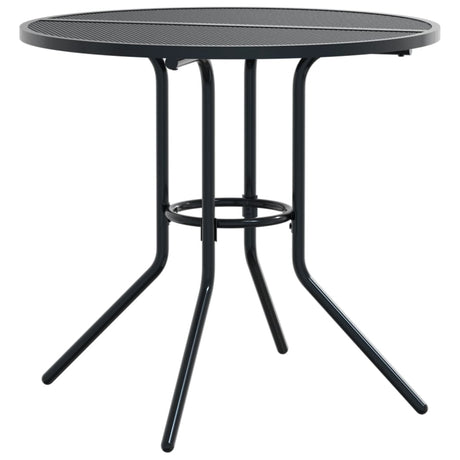 Vidaxl terrastafel rond ø80x72,5 cm gepoedercoat staal antracietkleur