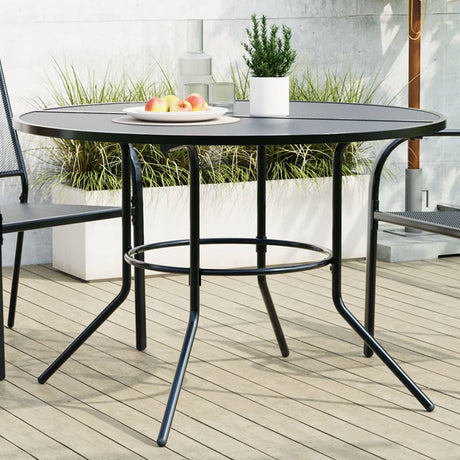 Vidaxl terrastafel rond ø110x72,5 cm gepoedercoat staal antracietkleur