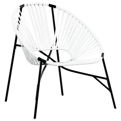 Vidaxl tuinstoel egg poly rattan zwart wit