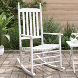 Vidaxl schommelstoelen met gebogen zitting 2 st massief vurenhout wit