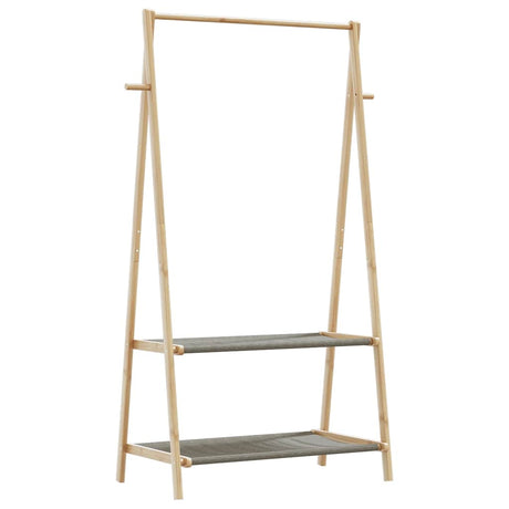 Wieszak na ubrania Vidaxx z półkami 96x45,5x150,5 cm bambus