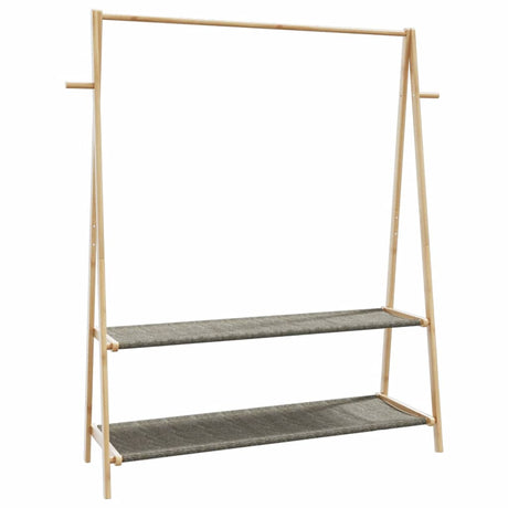 Wieszak na ubrania Vidaxx z półkami 132x45,5x150,5 cm bambus