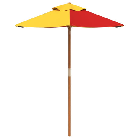 Parasol dziecięcy VidaXL z drewnianym słupkiem ø120x140 cm