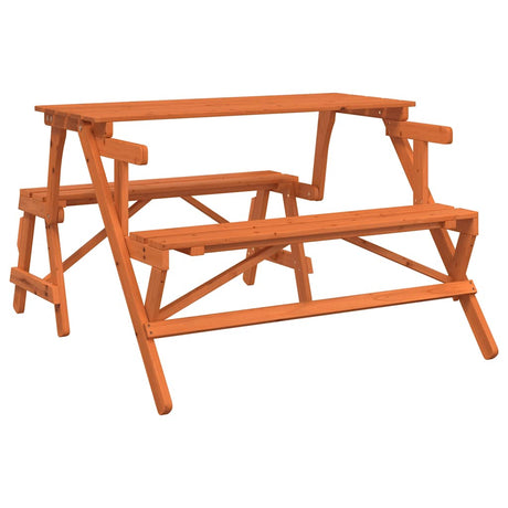 Vidaxl picknicktafel met banken 2-in-1 ombouwbaar massief vurenhout