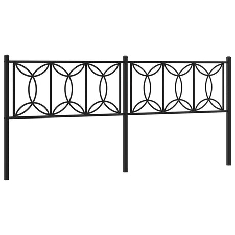 Vidaxl vervangend hoofdbord 193 cm metaal zwart