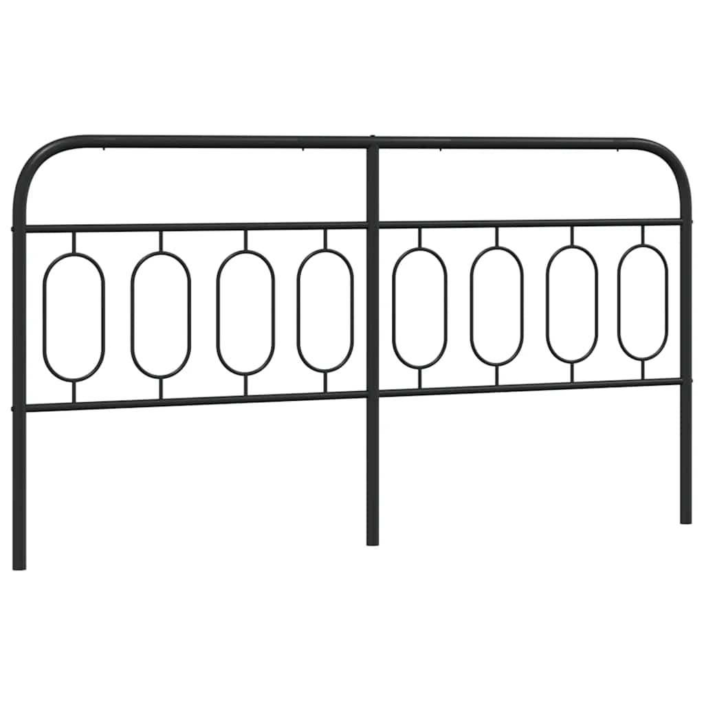Vidaxl vervangend hoofdbord 183 cm metaal zwart